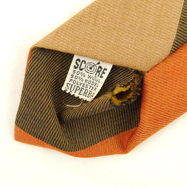 1950s Vintage Wool Brown Stripe Tie Cats Like Us