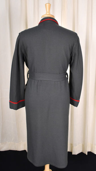 1950s Vintage Wool Monogrammed Robe Cats Like Us
