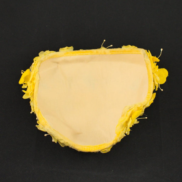 1950s Vintage Yellow Floral Cap Hat Cats Like Us