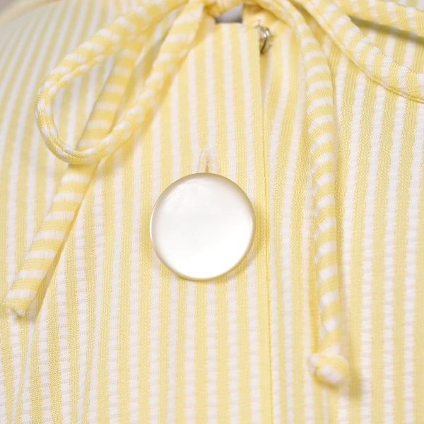 1950s Vintage Yellow Seersucker Dress Cats Like Us
