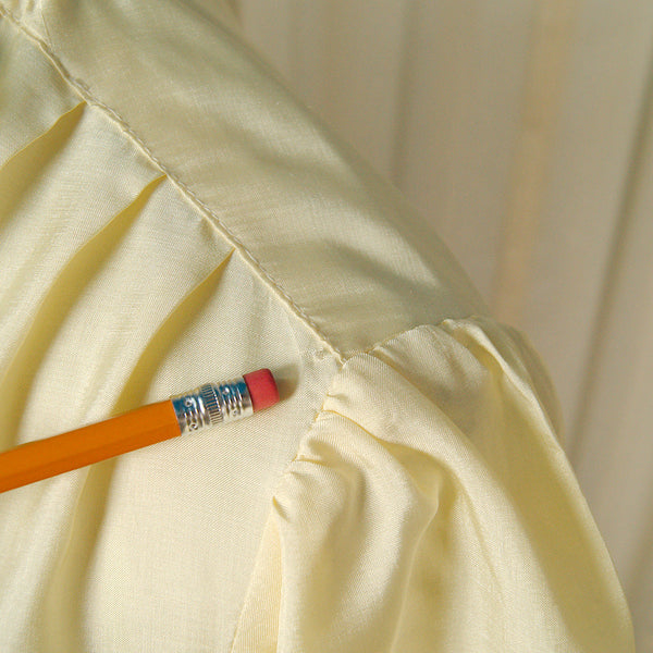 1950s Yellow Bow Collar Blouse Cats Like Us