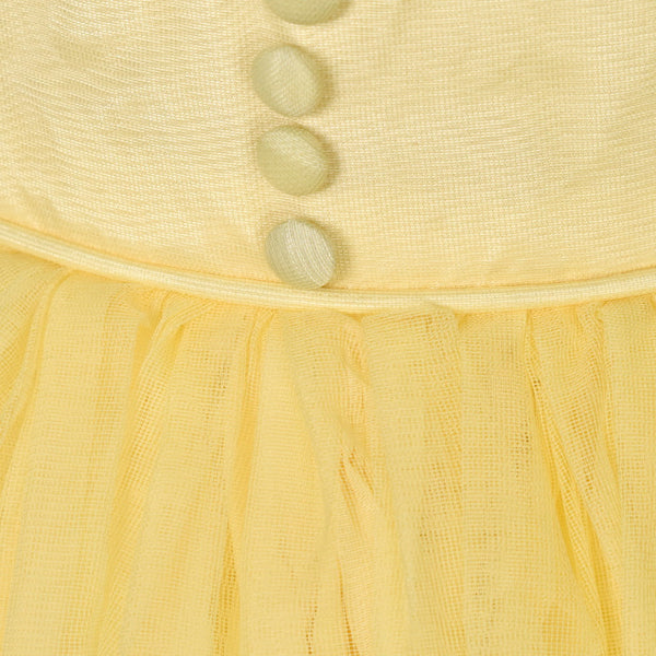 1950s Yellow Button Prom Dress Cats Like Us