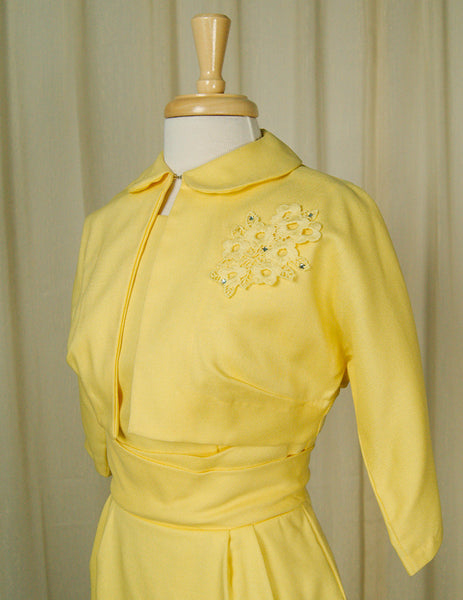 1950s Yellow Rhinestone Suit Cats Like Us