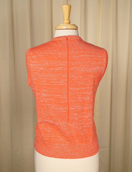 1960s Apricot Sparkle Twin Set Cats Like Us