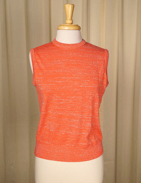 1960s Apricot Sparkle Twin Set Cats Like Us