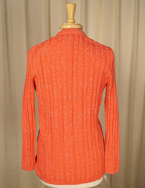 1960s Apricot Sparkle Twin Set Cats Like Us