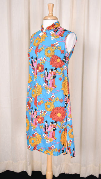 1960s Asian Ladies Vintage Shift Dress Cats Like Us