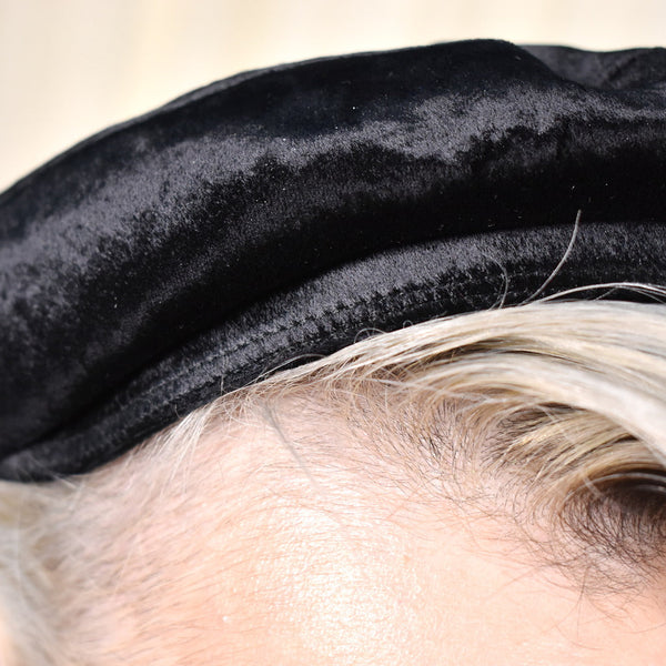 1960s Black Asymmetrical Vintage Hat Cats Like Us