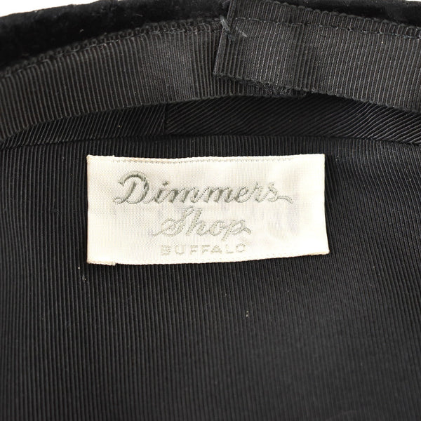 1960s Black Asymmetrical Vintage Hat Cats Like Us