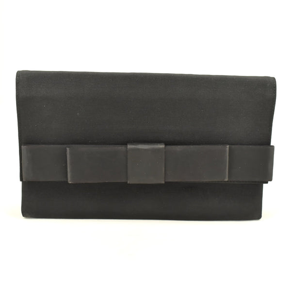 1960s Black Bow Clutch Bag Cats Like Us