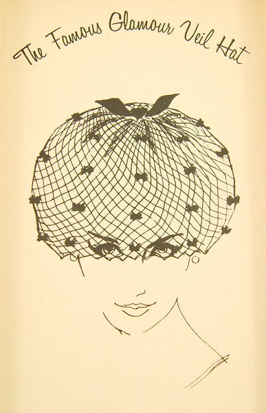 1960s Black Bow Veil Whimsy Hat Cats Like Us