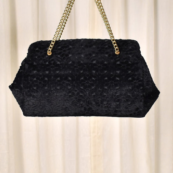 1960s Black Carpet Vintage Handbag Cats Like Us