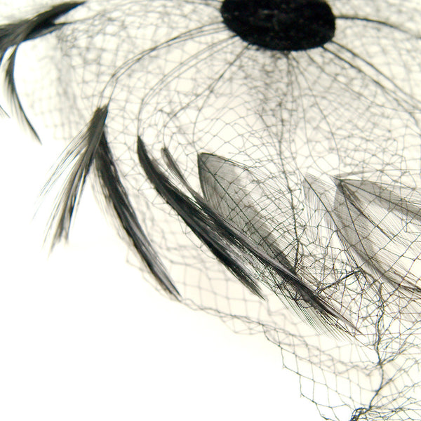 1960s Black Feather Hair Whimsy Cats Like Us