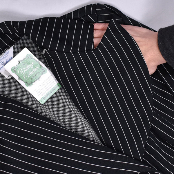 1960s Black Pinstripe Pant Suit Cats Like Us