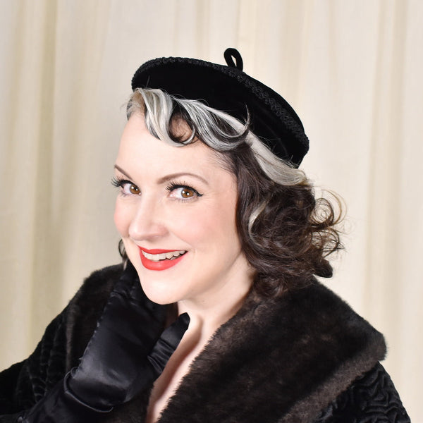 1960s Black Velvet Loop Vintage Top Hat Cats Like Us