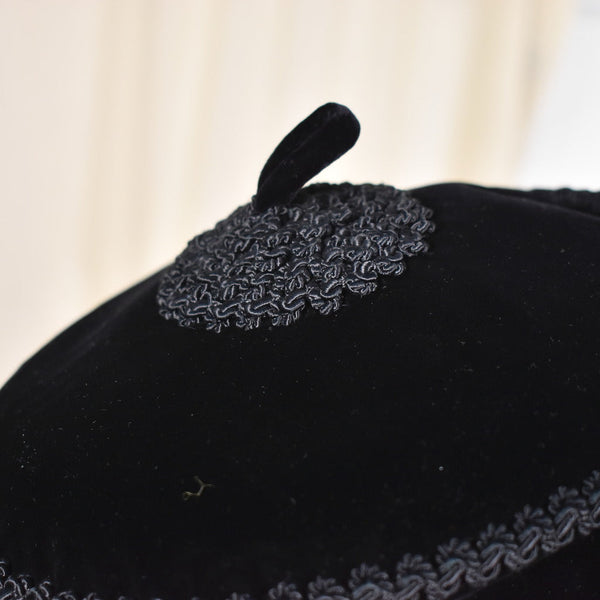 1960s Black Velvet Loop Vintage Top Hat Cats Like Us