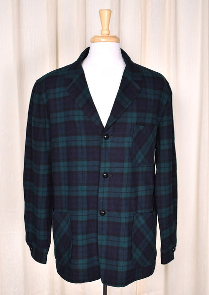 1960s Black Watch Plaid Jacket Cats Like Us