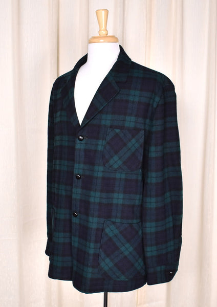 1960s Black Watch Plaid Jacket Cats Like Us