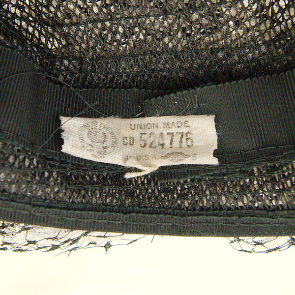 1960s Black & White Net Hat Cats Like Us