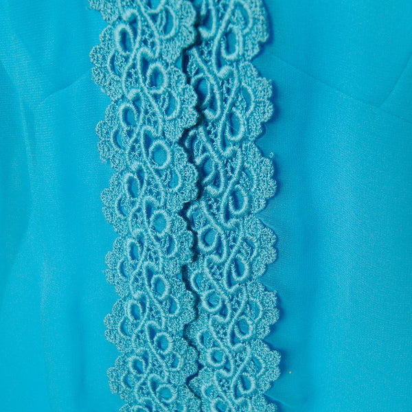 1960s Blue Chiffon Jacket Suit Cats Like Us