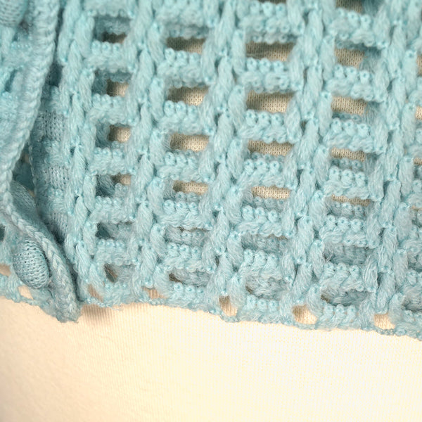 1960s Blue Crocheted Twin Set Cats Like Us
