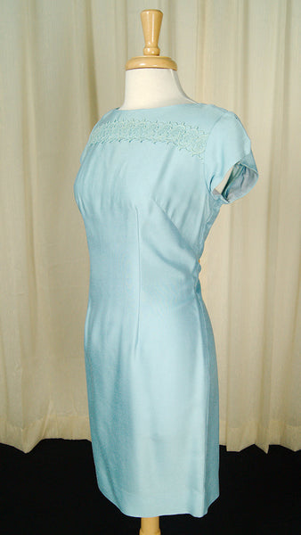 1960s Blue Shift w Coat Dress Cats Like Us