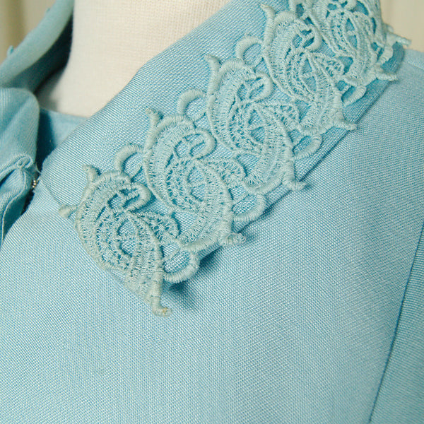 1960s Blue Shift w Coat Dress Cats Like Us