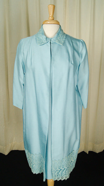 1960s Blue Shift w Coat Dress Cats Like Us