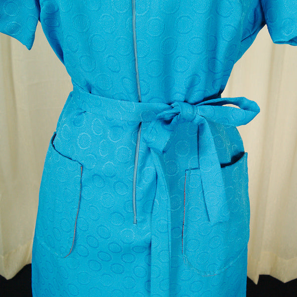 1960s Blue Smock Shirt Dress Cats Like Us