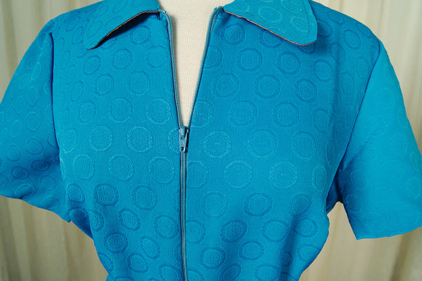 1960s Blue Smock Shirt Dress Cats Like Us