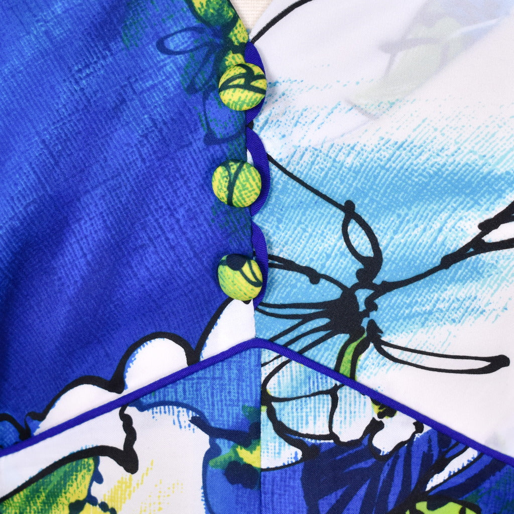 1960s Blue Tropical Maxi Dress Cats Like Us 1960s Blue Tropical Maxi Dress Cats Like Us