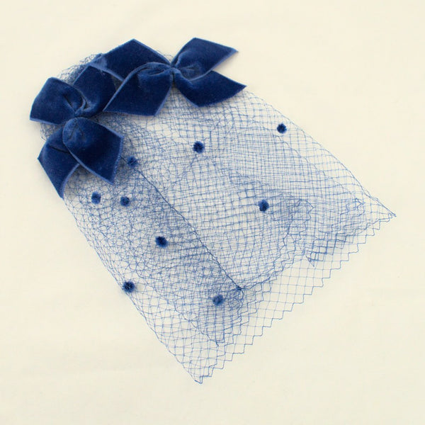 1960s Blue Velvet Fascinator Cats Like Us