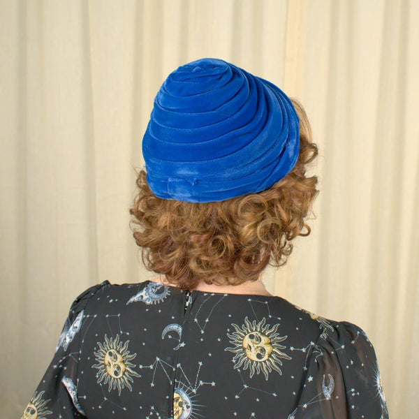 1960s Blue Velvet Moon Hat Cats Like Us