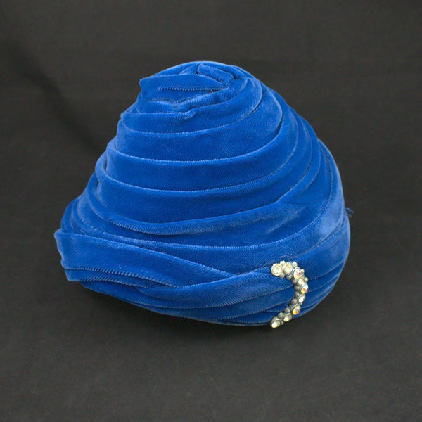 1960s Blue Velvet Moon Hat Cats Like Us