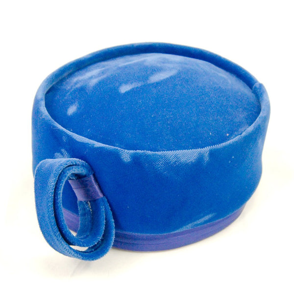 1960s Blue Velvet Pillbox Hat Cats Like Us
