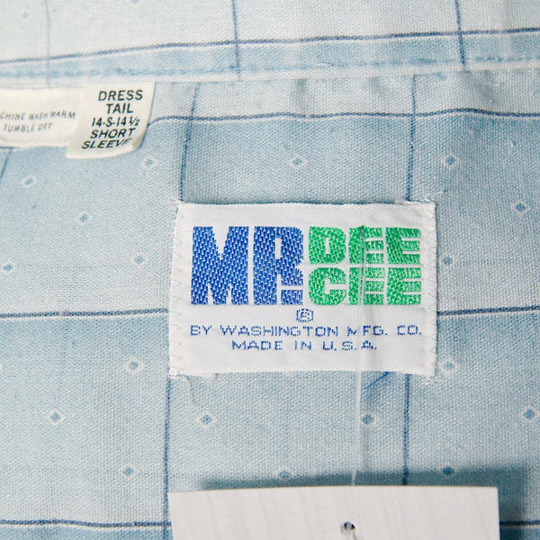 1960s Blue Window Check Shirt Cats Like Us