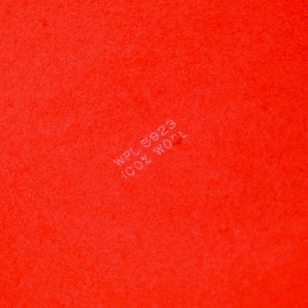 1960s Bright Red Wool Feather Hat Cats Like Us