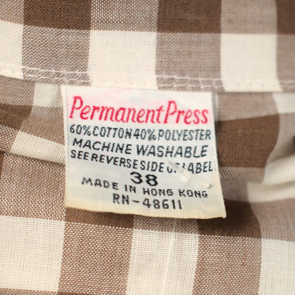 1960s Brown Gingham Shirt Cats Like Us