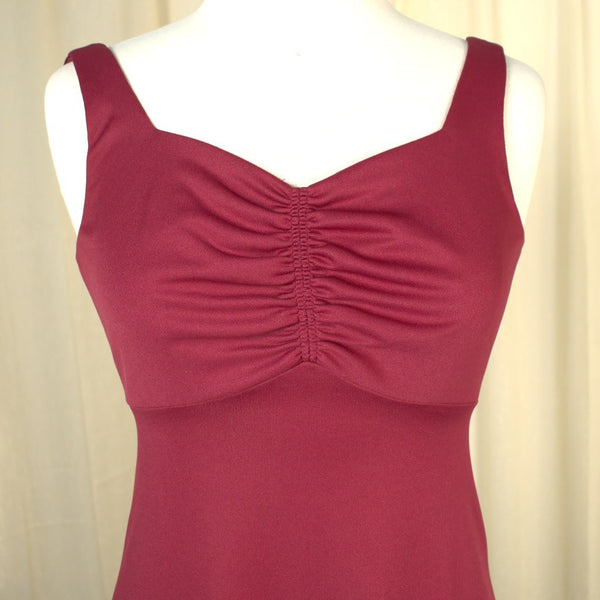 1960s Burgundy Capelet Maxi Cats Like Us