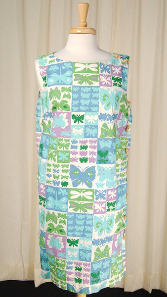1960s Butterfly Tiki Dress Cats Like Us