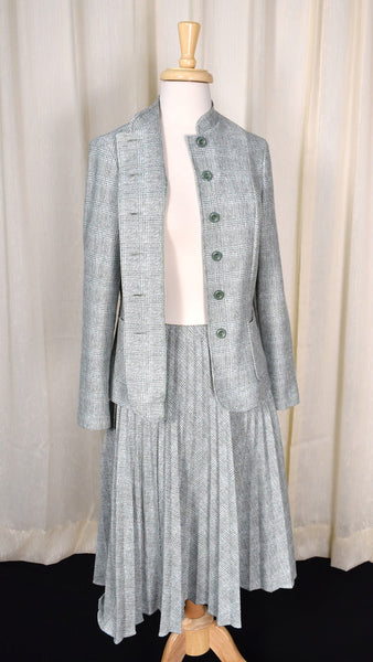 1960s Celery Green Skirt Suit Cats Like Us