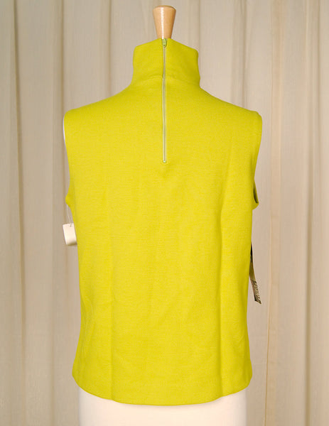 1960s Chartreuse Skirt Suit Cats Like Us