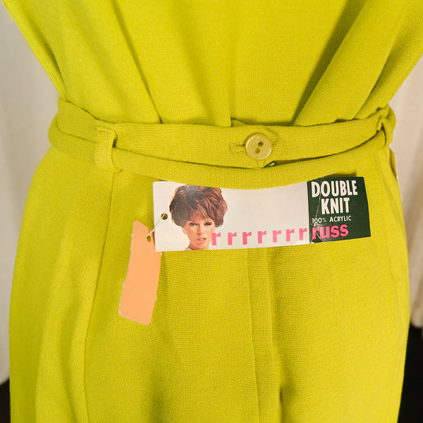 1960s Chartreuse Skirt Suit Cats Like Us