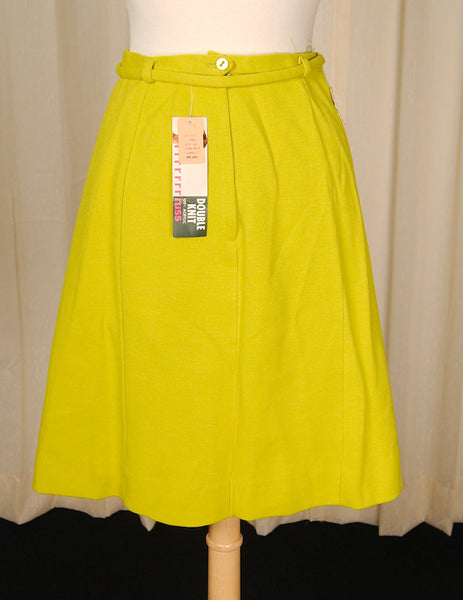 1960s Chartreuse Skirt Suit Cats Like Us