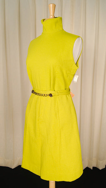 1960s Chartreuse Skirt Suit Cats Like Us