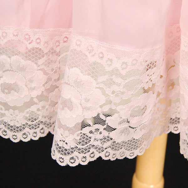 1960s Chiffon Pink Lace Dress Cats Like Us