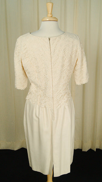 1960s Cream Lace Dress Cats Like Us