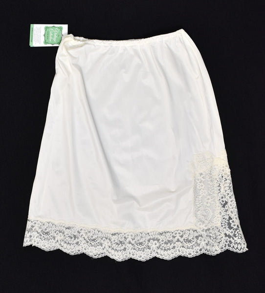 1960s Cream Lace Vintage Half Slip W20-30 Cats Like Us