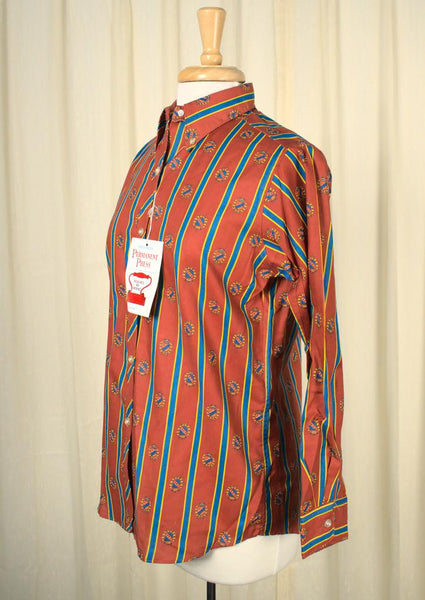 1960s Crest & Stripe Shirt Cats Like Us