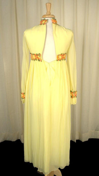 1960s Flower Child Maxi Dress Cats Like Us